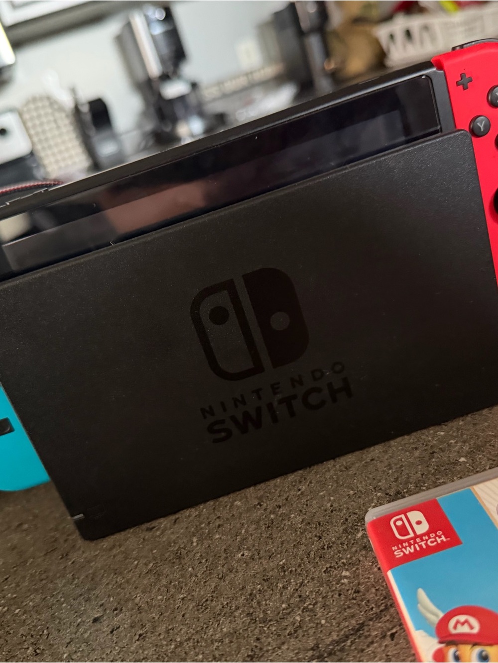 Nintendo Switch with Blue Left and Red Right Joy-Con